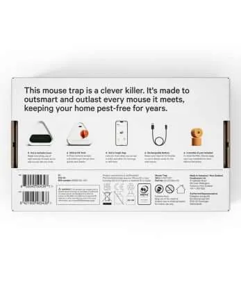 Back of humane mouse trap box by goodnature